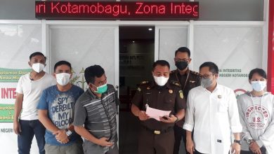 Tersangka AM di tangkap Cabjari Kotamobagu di Dumoga 8 Septerber 2021